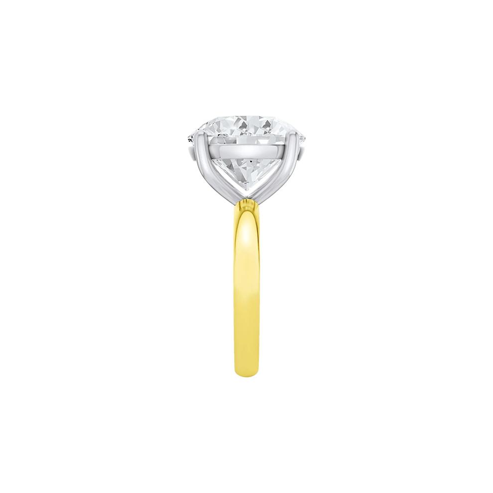 Lab Grown Diamond Round Solitaire Engagement Ring in 14K Yellow and White Gold (10 ct.) – Image 3 of 4