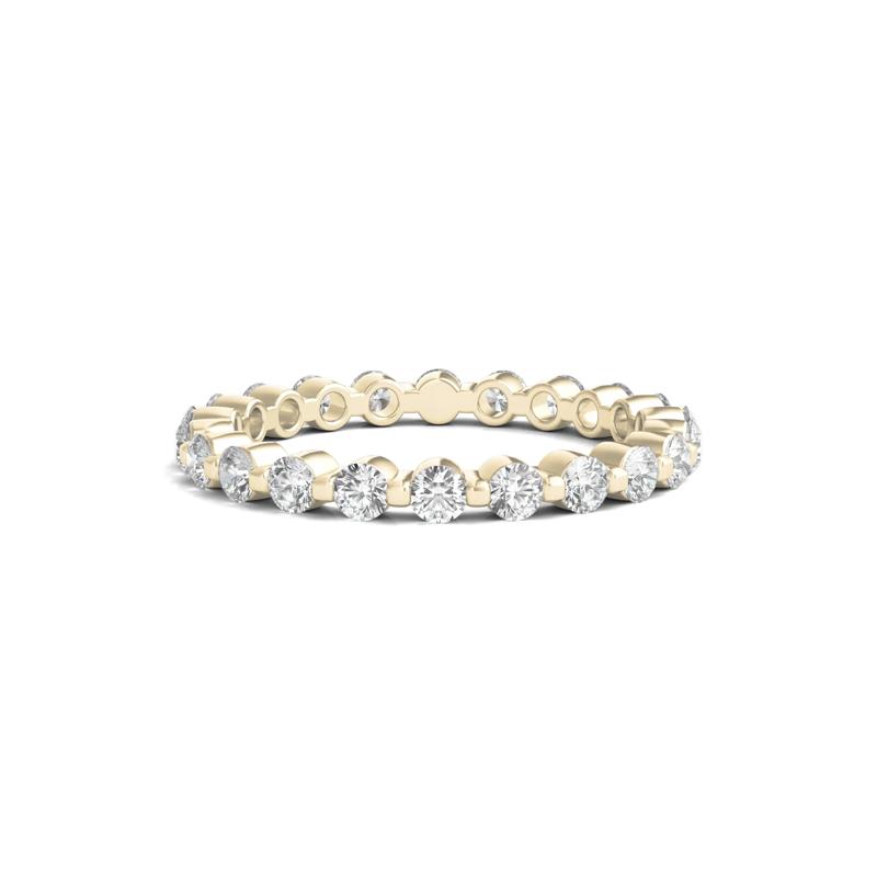 Round Brilliant-Cut Lab Grown Diamond Eternity Band in 14k Yellow Gold &#40;1 ct. tw.&#41; – Image 1 of 3