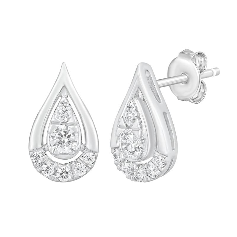 Diamond Stud Earrings in 10K White Gold (1/4 ct. tw.) – Image 1 of 1