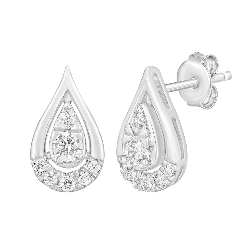 Diamond Stud Earrings in 10K White Gold (1/4 ct. tw.) – Image 1 of 1
