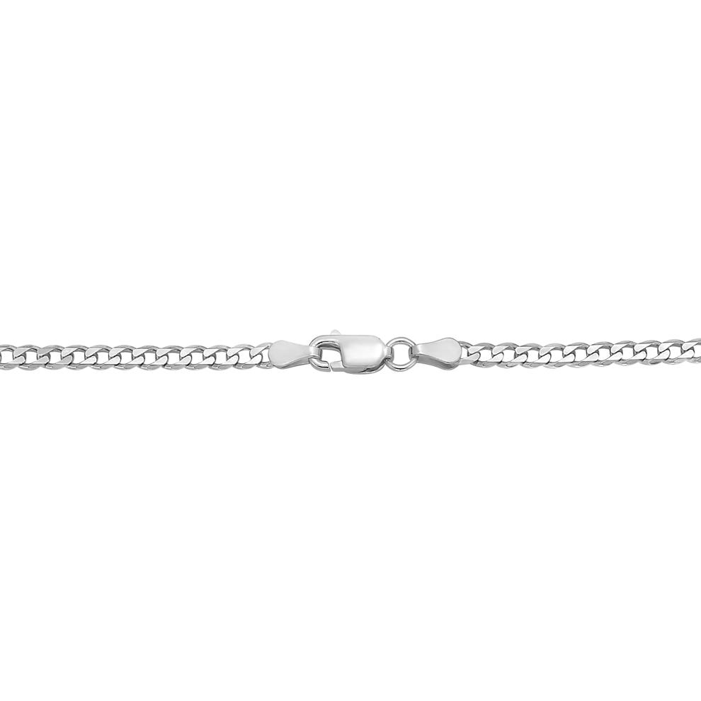 Curb Chain Necklace in Sterling Silver, 18" – Image 2 of 3