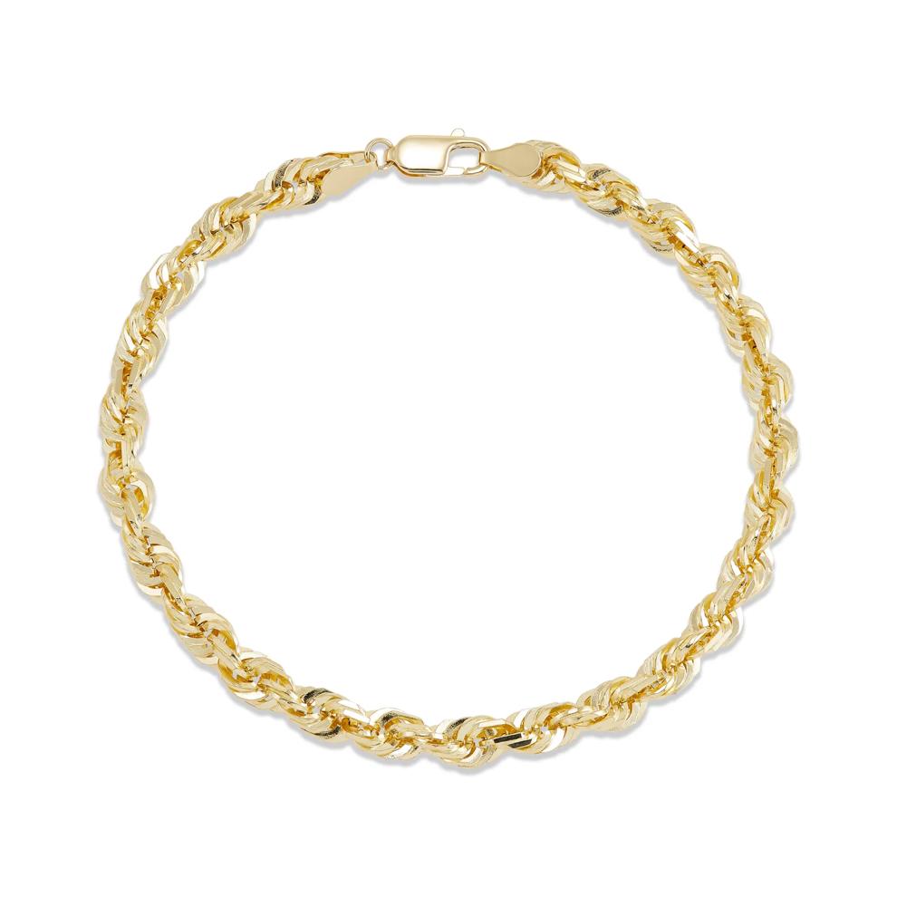 Rope Chain Bracelet in 14K Yellow Gold, 4.7mm, 8.5" – Image 1 of 1