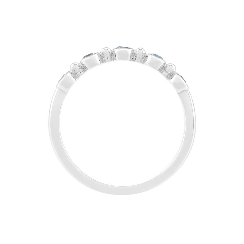 Swiss Blue Topaz Bezel Stack Ring in Sterling Silver – Image 2 of 3