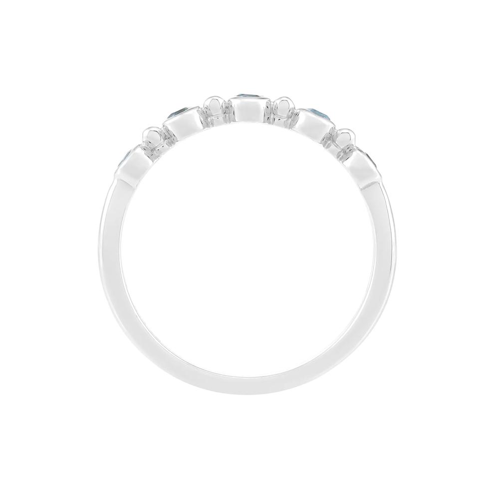 Swiss Blue Topaz Bezel Stack Ring in Sterling Silver – Image 2 of 3