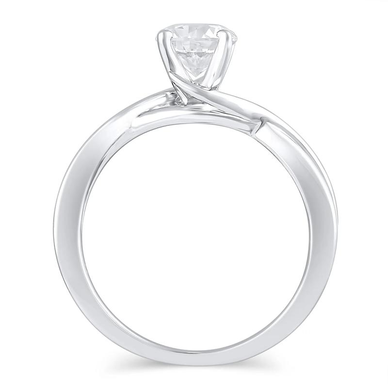 Bypass Twist Shank Semi-Mount Engagement Ring in 14K Gold &#40;Setting Only&#41; – Image 3 of 6