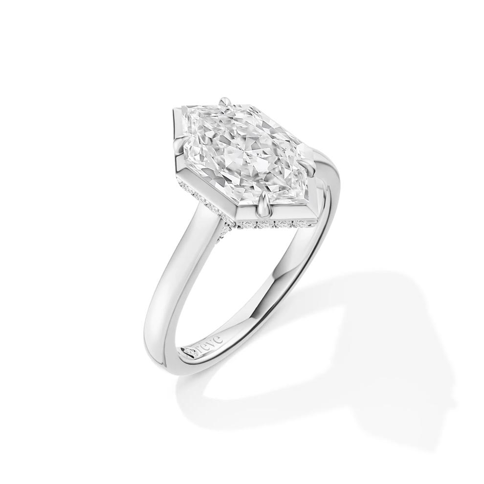 Tess Lab Grown Diamond Dutch Marquise Center Engagement Ring in 14K White Gold (3 1/4 ct. tw.) – Image 4 of 4
