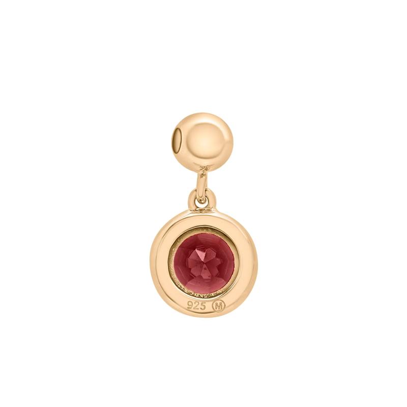 Garnet Birthstone Bead Charm in Vermeil – Image 3 of 3