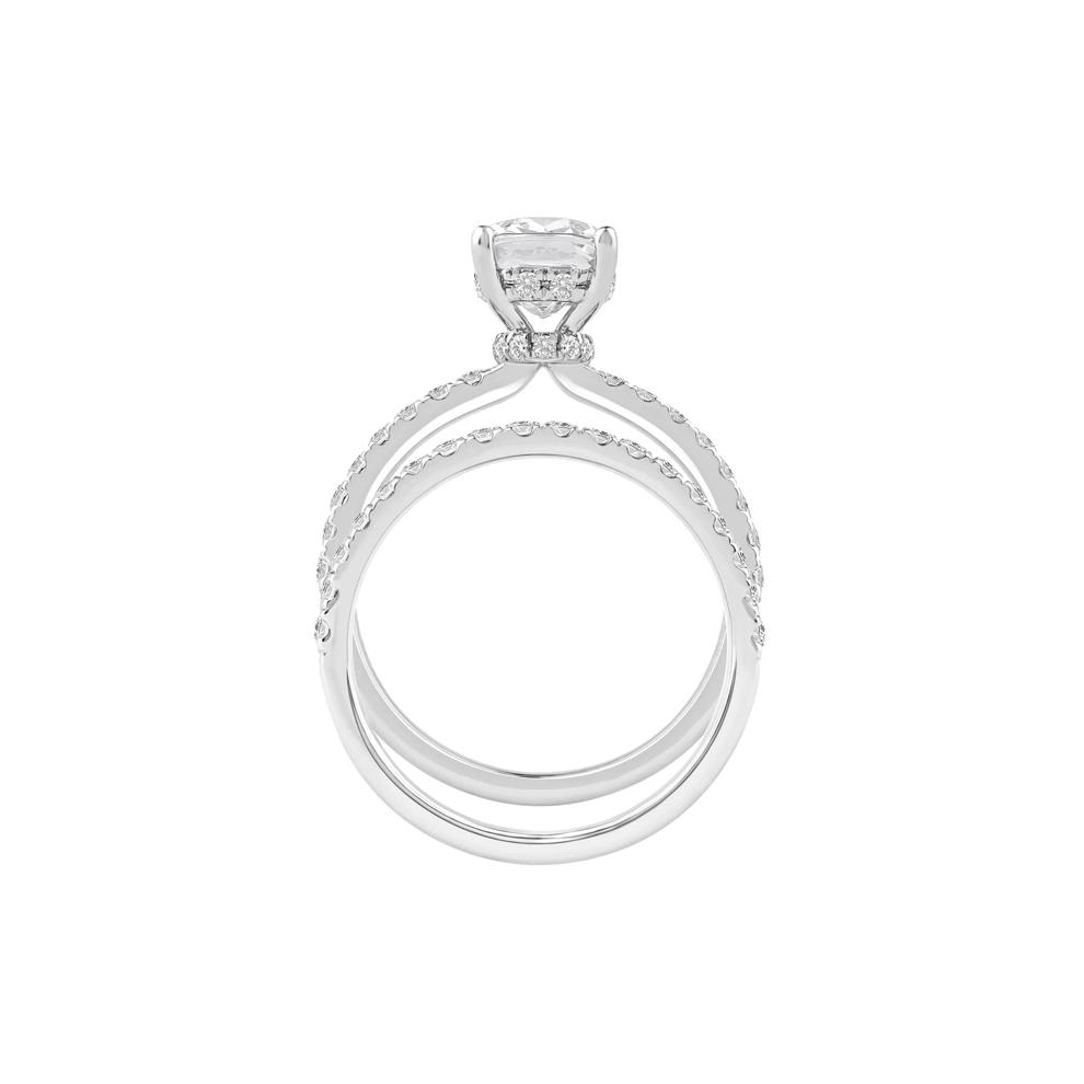 Charlotte Lab Grown Diamond Elongated Cushion-Cut Engagement Ring Set in 14K White Gold (2 3/4 ct. tw.) – Image 2 of 4