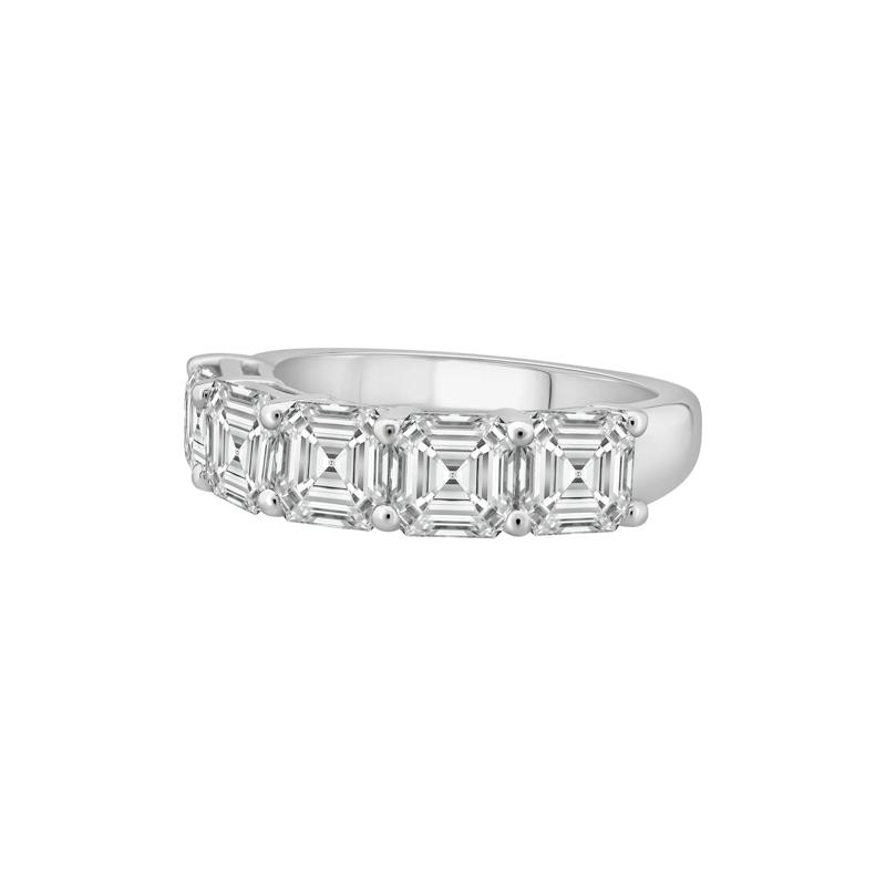 Lab Grown Diamond Asscher-Cut Anniversary Band in 14K White Gold &#40;5 ct. tw.&#41; – Image 4 of 4