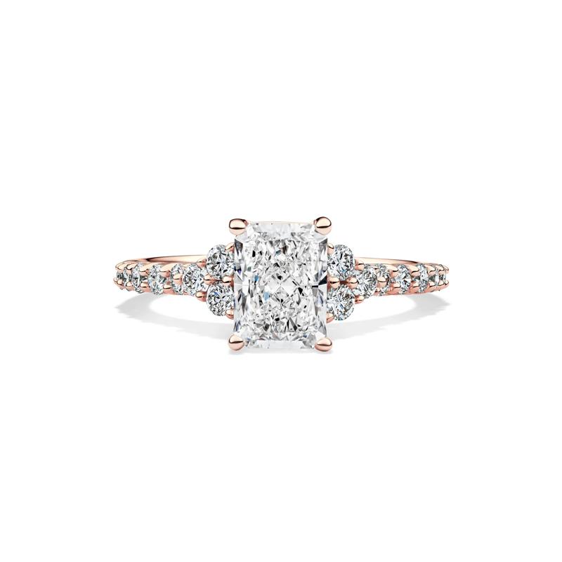 Lab Grown Diamond Radiant-Cut Engagement Ring in 14K Rose Gold &#40;2 ct. tw.&#41; – Image 1 of 3