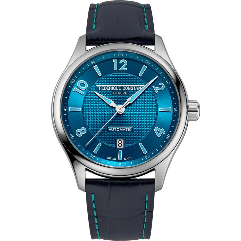Men&#39;s Classics Runabout Watch With Blue Dial and Blue Leather Strap – Image 1 of 3