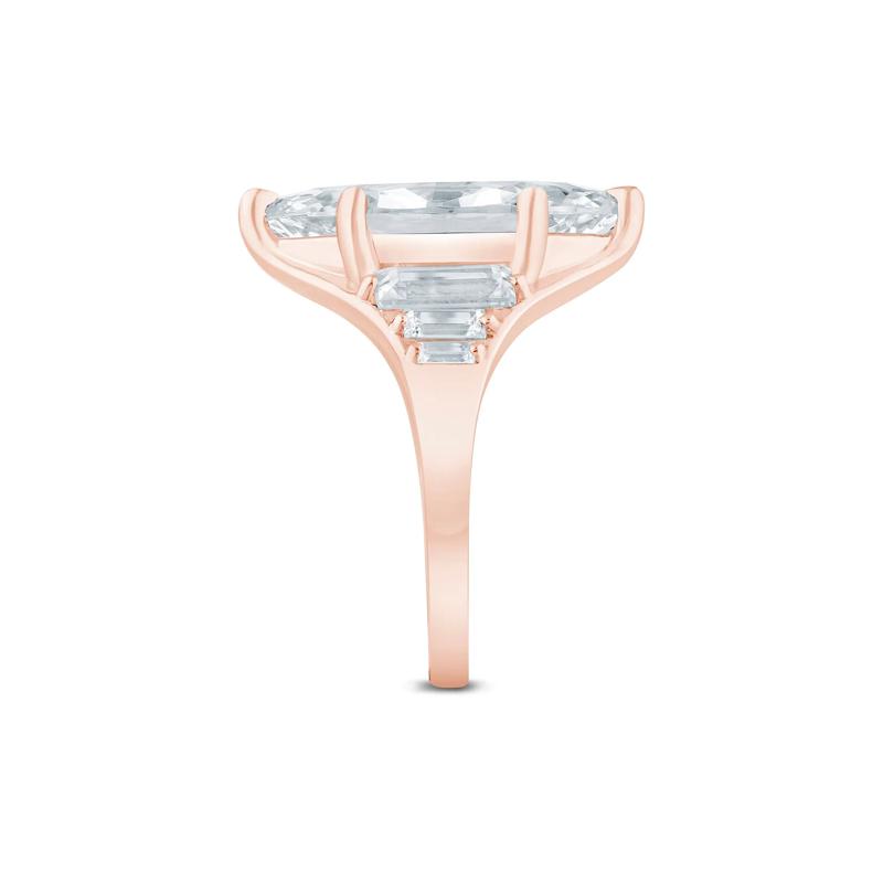 Lab Grown Diamond Marquise Engagement Ring in 18K Rose Gold &#40;6 3/8 ct. tw.&#41; – Image 3 of 3