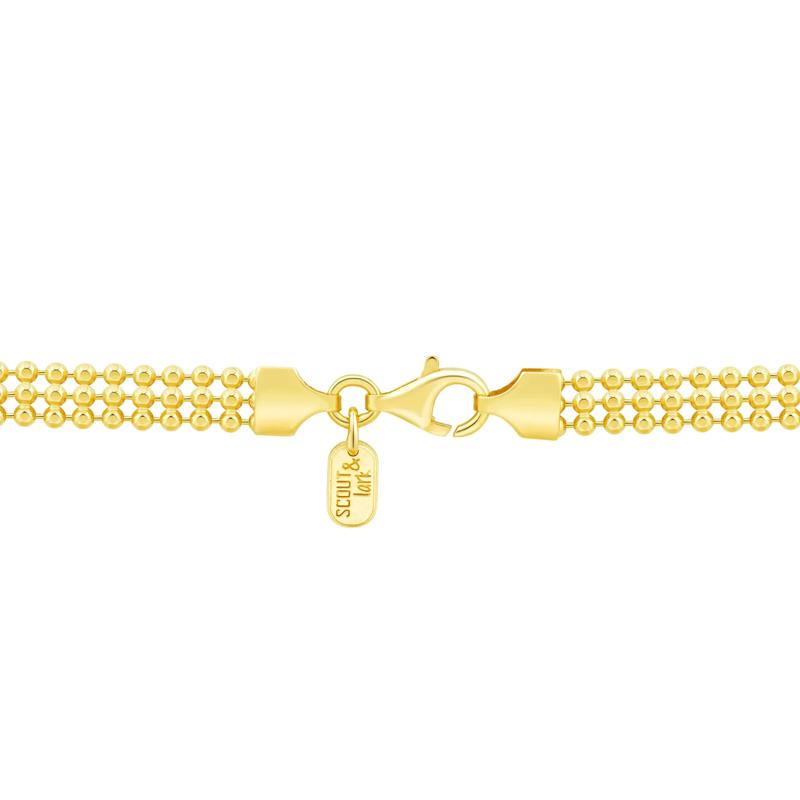 Multi-Row Bead Necklace in Vermeil – Image 3 of 3