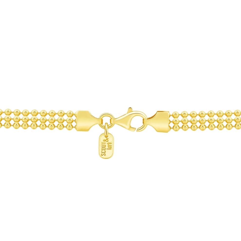 Multi-Row Bead Necklace in Vermeil – Image 3 of 3