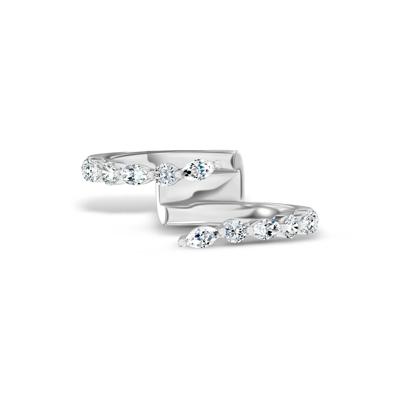 Lab Grown Diamond Marquise & Round Bypass Insert in 14K White Gold (1/3 ct. tw.)