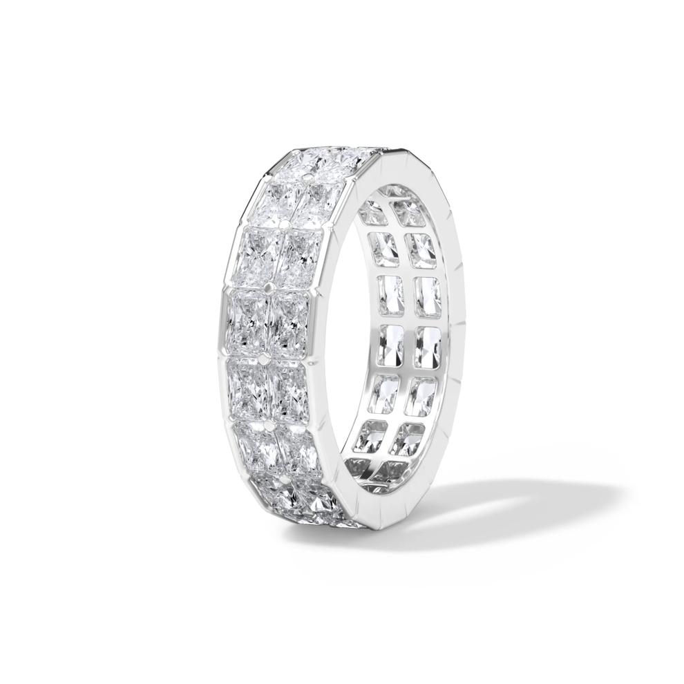 Lab Grown Diamond Double Row Eternity Band in Platinum (4 ct. tw.) – Image 3 of 4