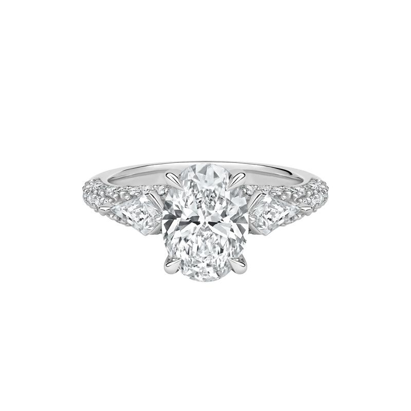 Cali Lab Grown Diamond Engagement Ring in 14K White Gold &#40;3 ct. tw.&#41; – Image 1 of 4