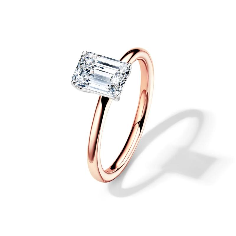 Lab Grown Diamond Emerald-Cut Solitaire Ring in 14K Rose Gold &#40;1 1/2 ct.&#41; – Image 4 of 4