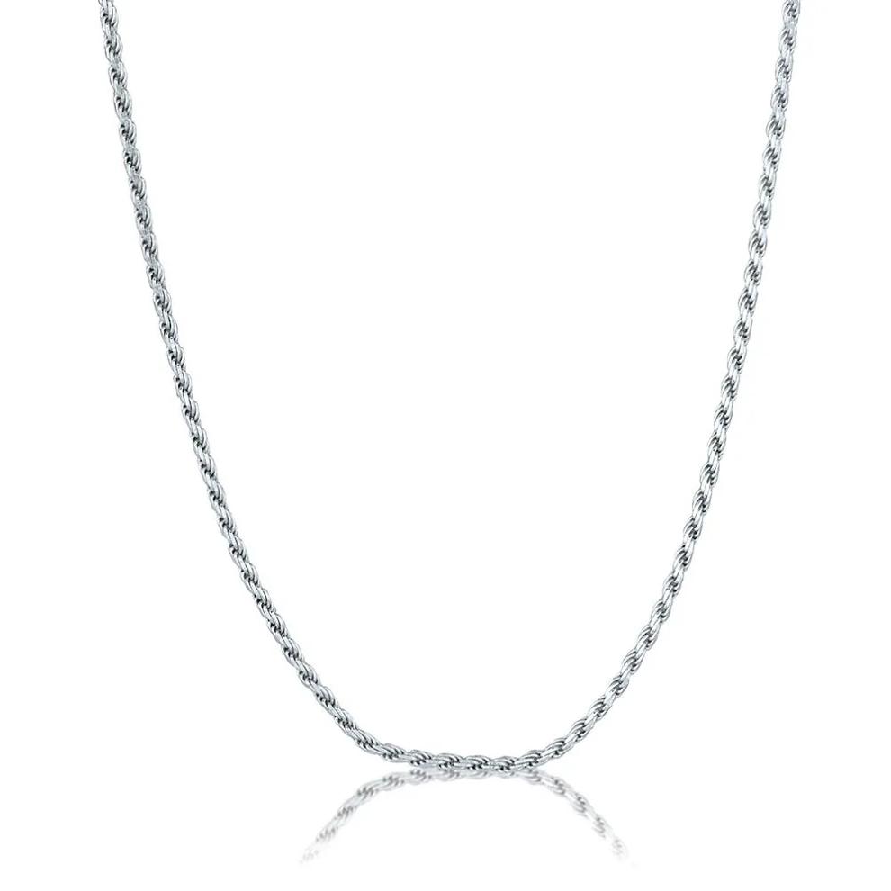 Rope Sterling Silver Chain, 18" – Image 1 of 2