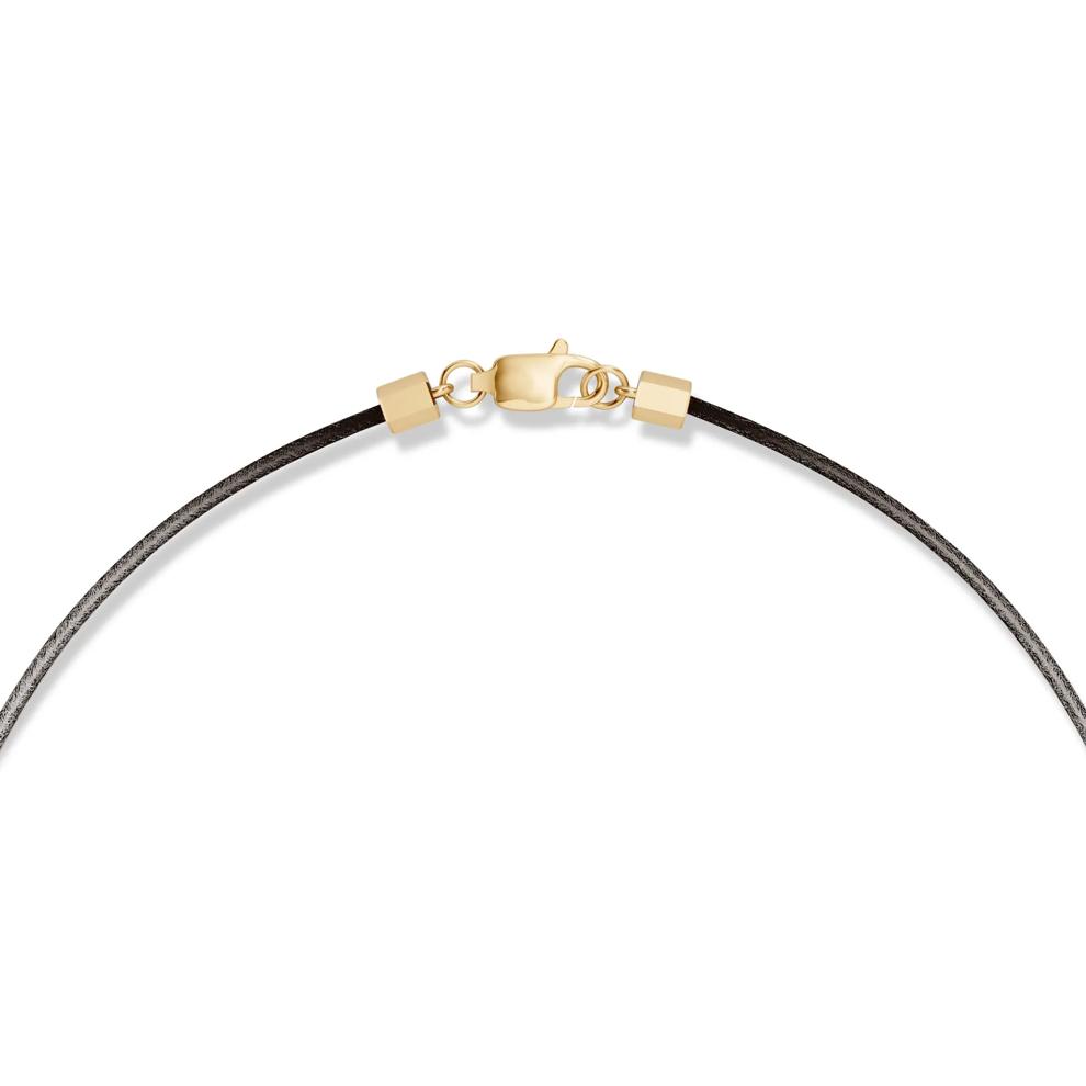 Men's Lab Grown Diamond Hex Nut Design Cord Pendant Necklace in 18K Gold Vermeil (1/2 ct. tw.) – Image 2 of 4