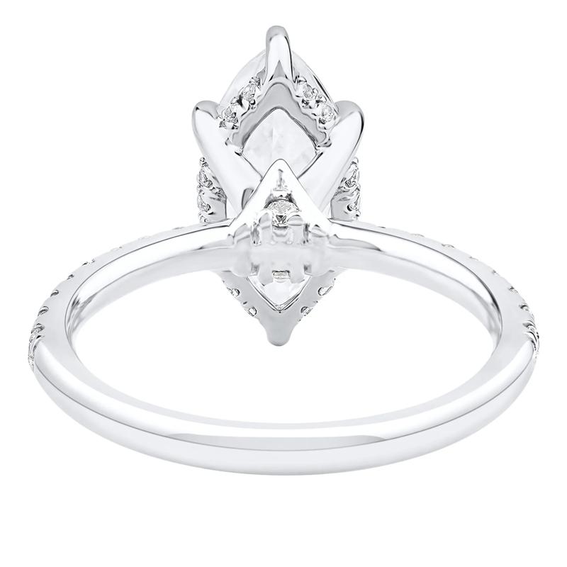 Palmer Lab Grown Diamond Marquise Engagement Ring in 14K White Gold &#40;2 7/8 ct. tw.&#41; – Image 4 of 5