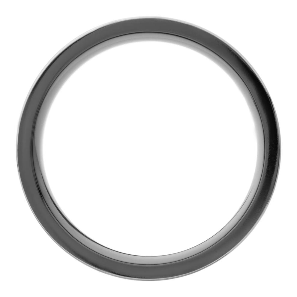 Men&rsquo;s Black Dinosaur Bone Mosaic Inlay Wedding Band in Black Zirconium, 8MM  – Image 3 of 3