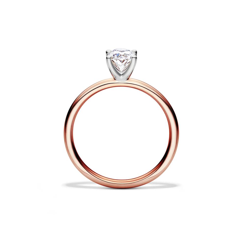 Diamond Oval Solitaire Engagement Ring in 14K Rose Gold (3/4 ct.) – Image 2 of 5