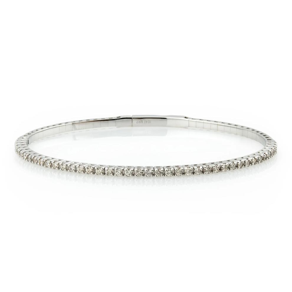 Diamond Flex Bangle in 10K White Gold (1/2 ct. tw.) – Image 1 of 1