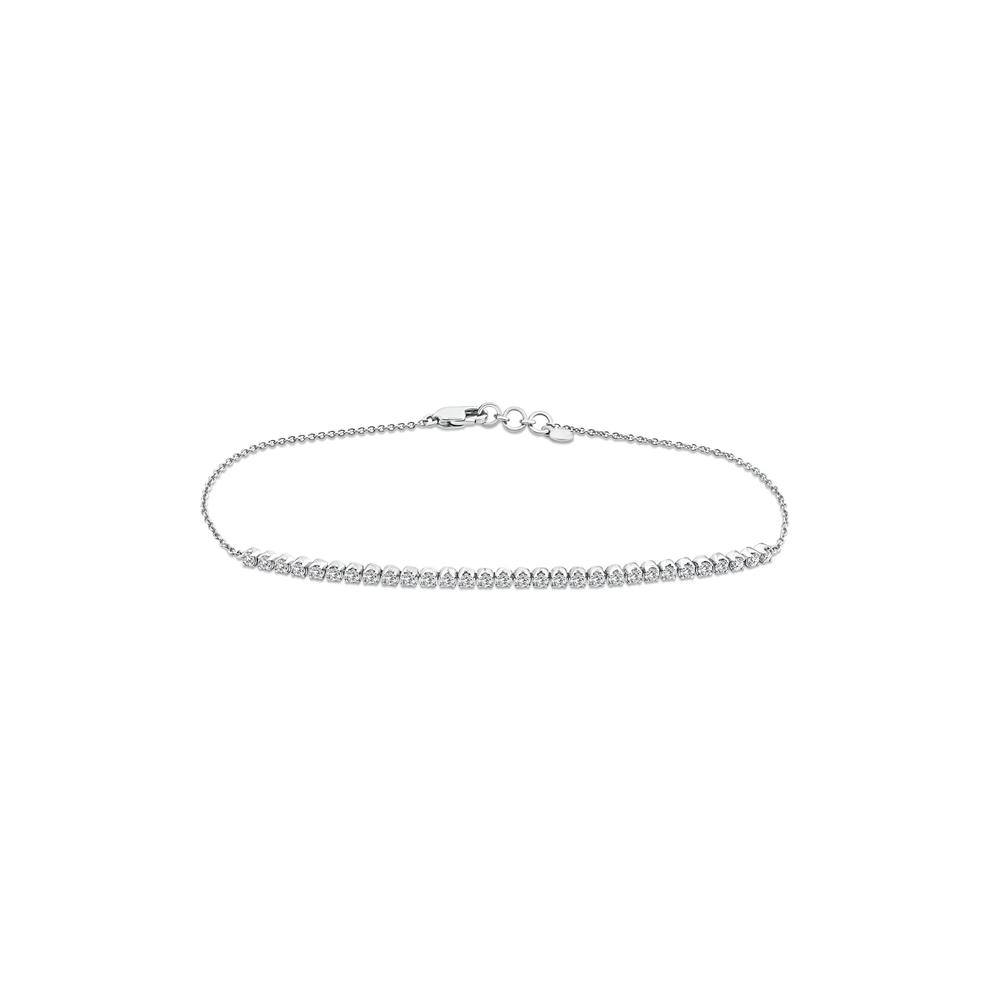 Diamond Prong-Set Bracelet in 10K White Gold, 7" (3/4 ct. tw.) – Image 1 of 2