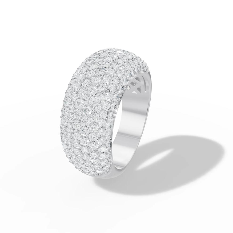 Diamond Round Pav&eacute; Dome Ring in 18K White Gold (2 1/2 ct. tw.) – Image 4 of 4