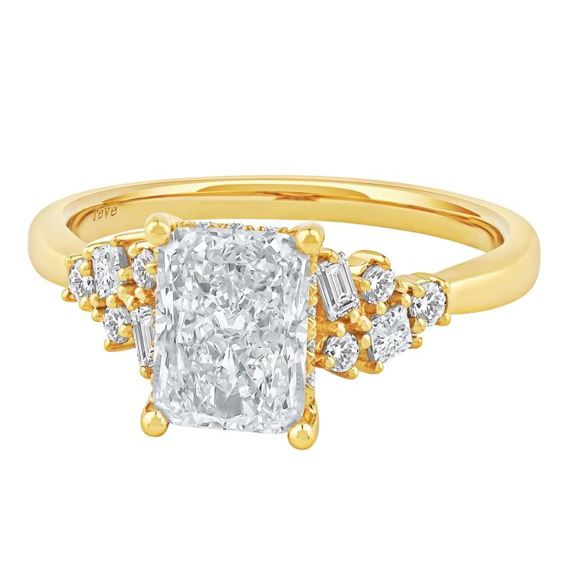Jolie Lab Grown Diamond Radiant-Cut Engagement Ring in 14K Yellow Gold &#40;2 3/8 ct. tw.&#41; – Image 5 of 5
