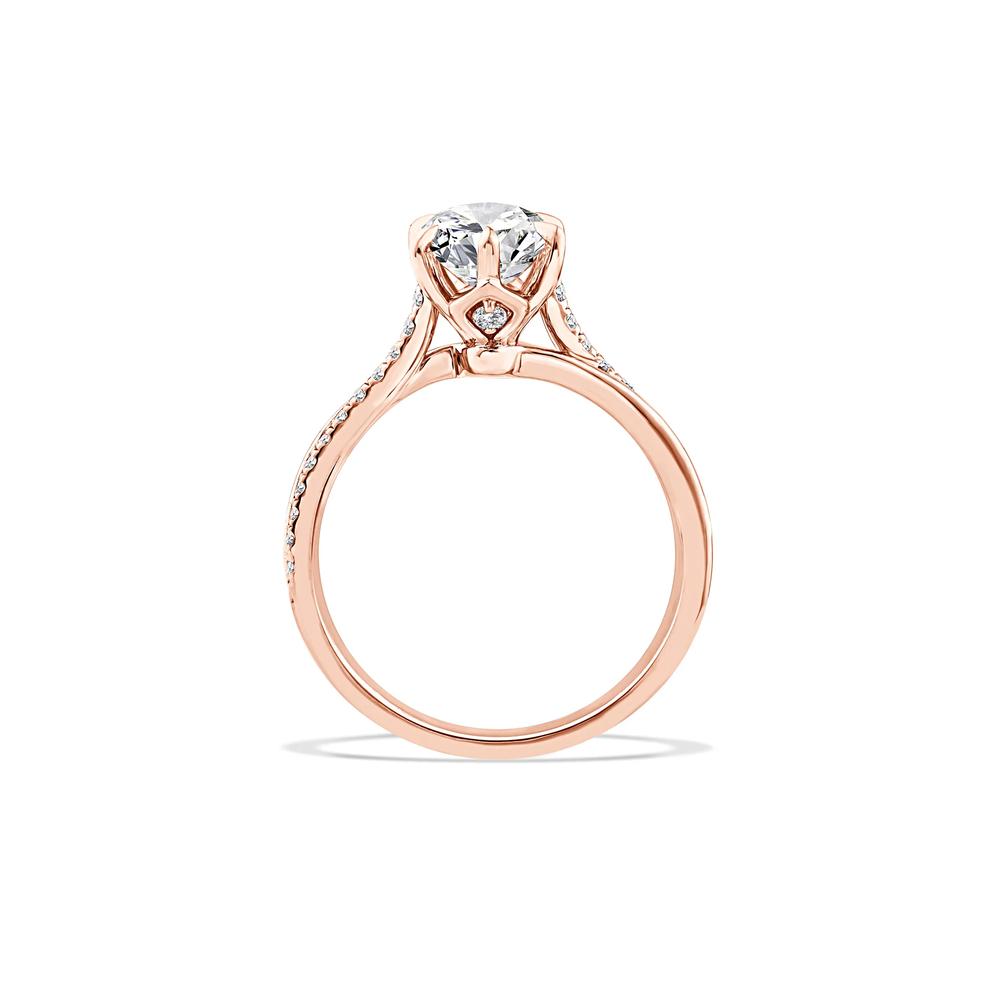 Lab Grown Diamond Marquise Engagement Ring in 18K Rose Gold (2 3/4 ct. tw.) – Image 2 of 4
