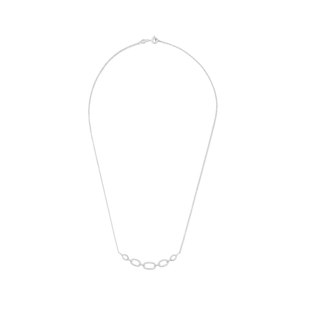 Diamond Chain Link Smile Necklace in Sterling Silver (1/3 ct. tw.) – Image 3 of 3