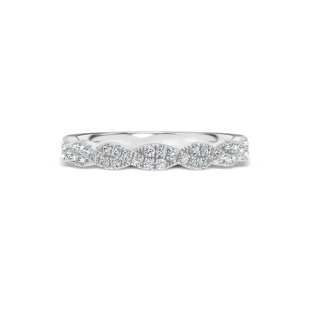 Lab Grown Diamond Twist Band in 10K White Gold (1/3 ct. tw.) – Image 1 of 5