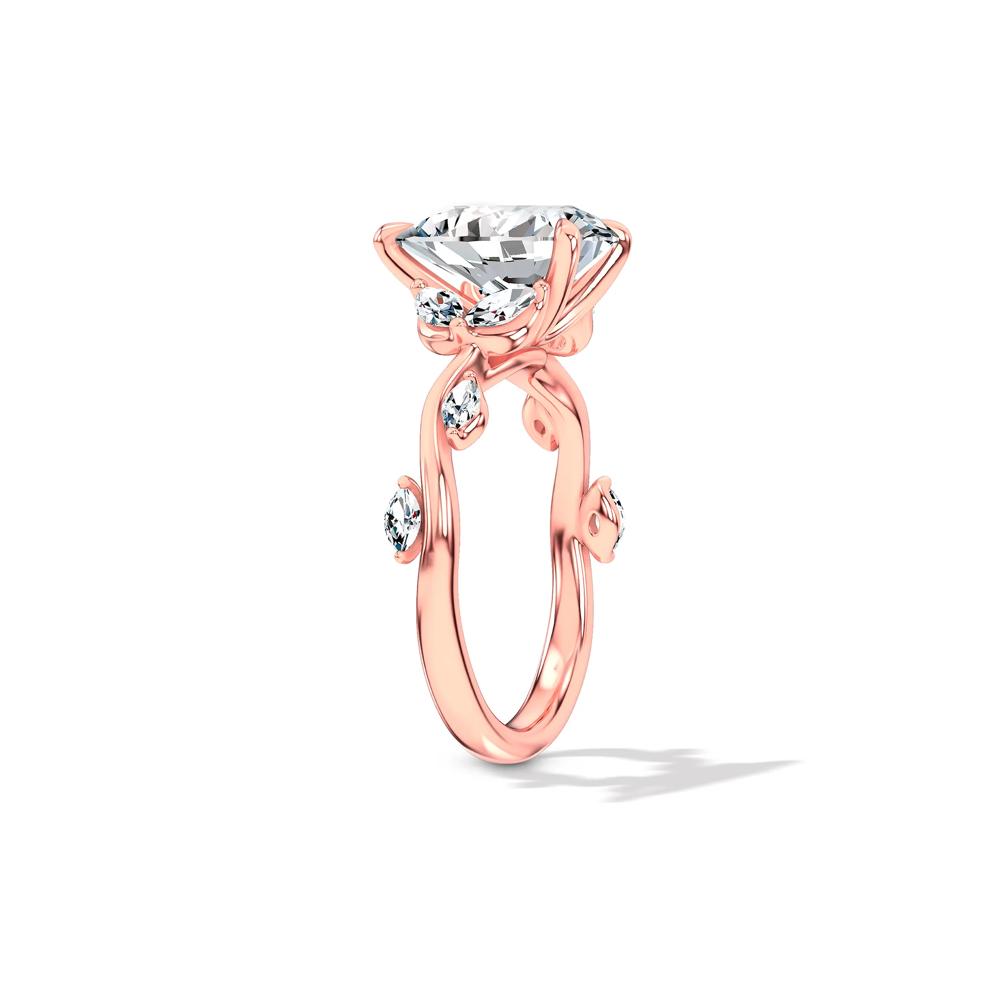 Lab Grown Diamond Pear-Shaped Center Engagement Ring in 14K Rose Gold (3 3/8 ct. tw.) – Image 3 of 4