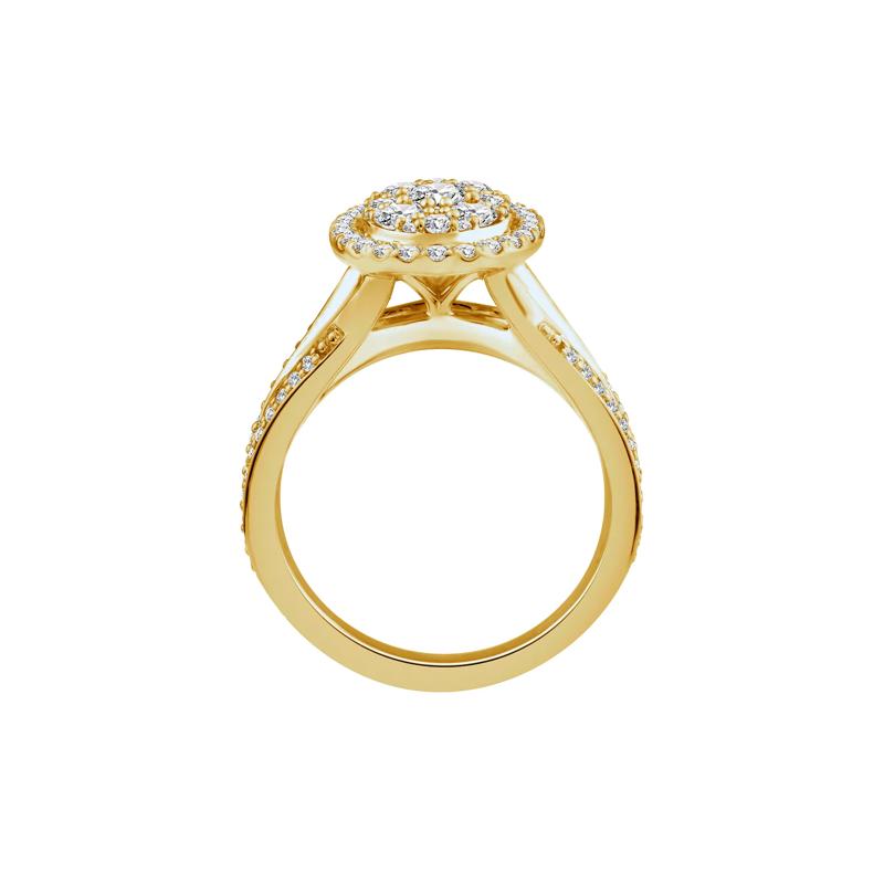 Diamond Composite Engagement Ring in 10K Yellow Gold (1 1/2 ct. tw.) – Image 2 of 3