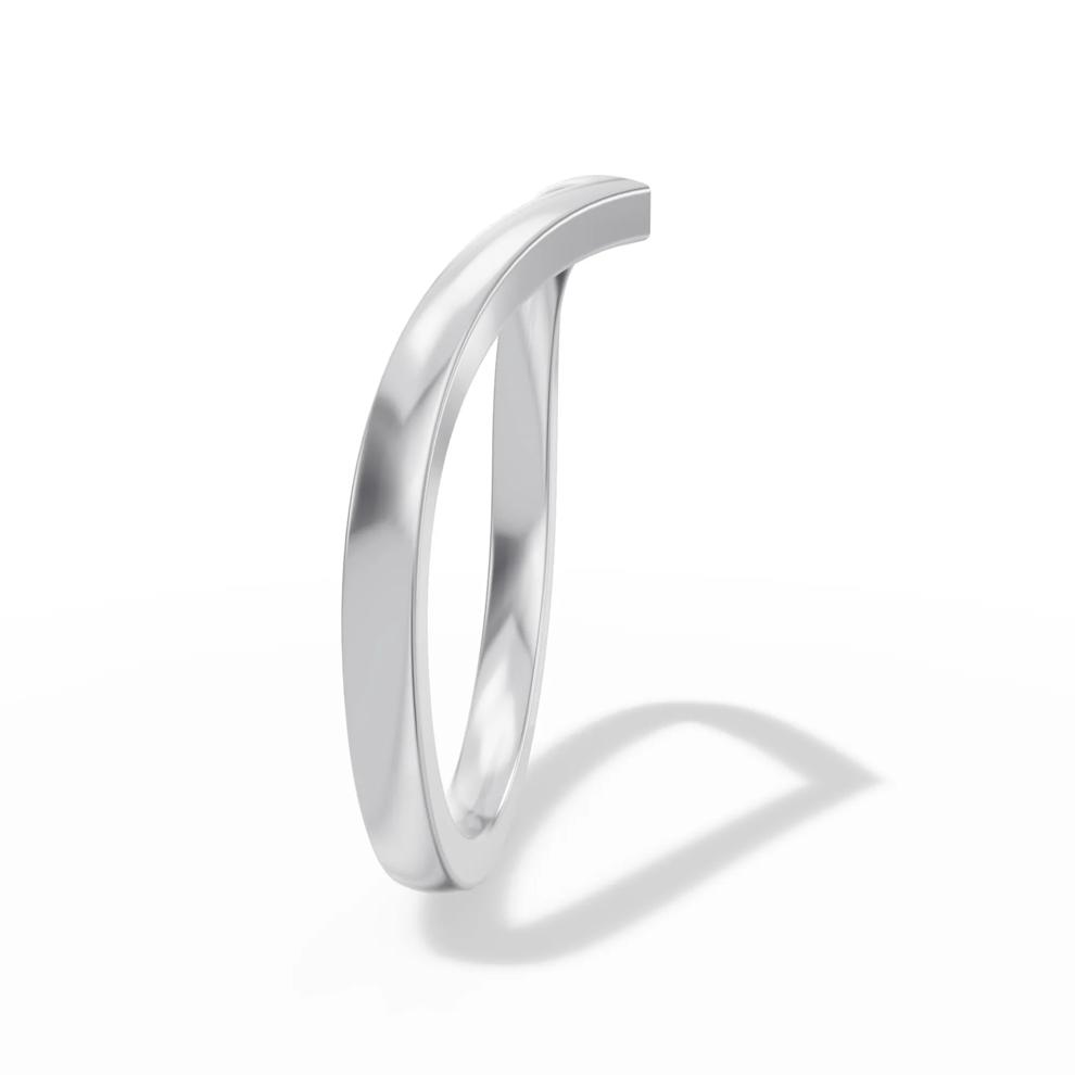 Chevron Band in 14K White Gold – Image 3 of 4