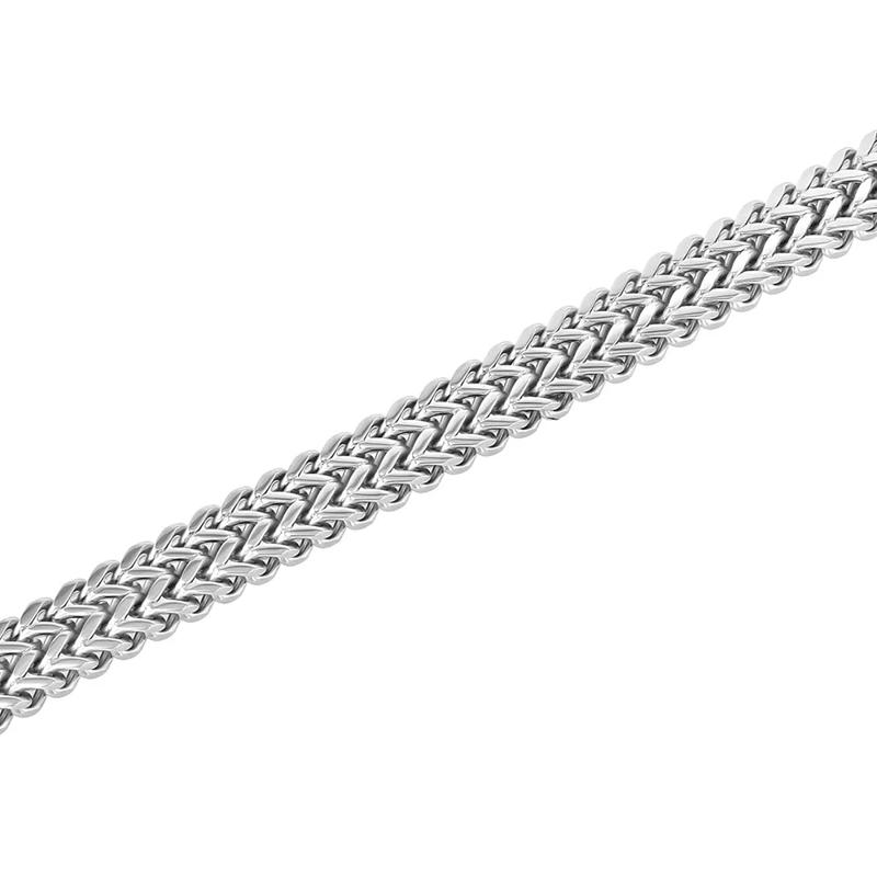 Lion Head Bracelet with Franco Link in Stainless Steel – Image 2 of 2