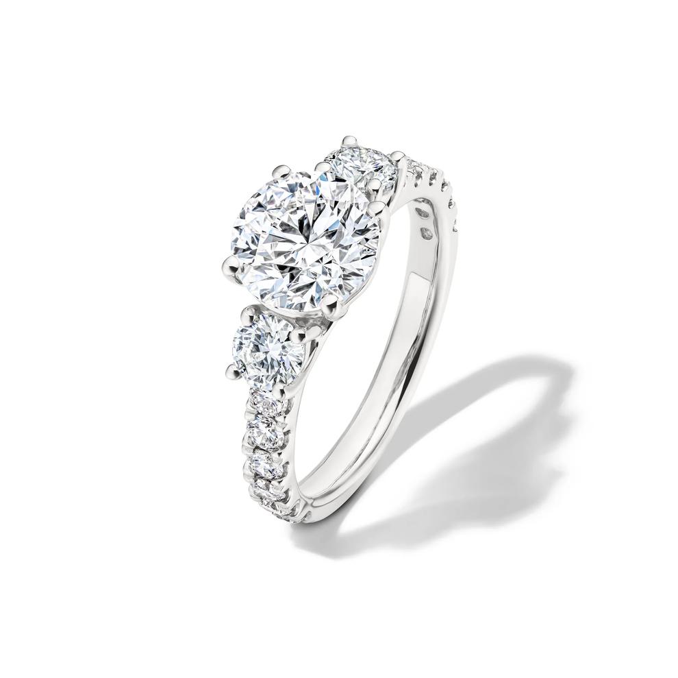 Lab Grown Diamond Three-Stone Engagement Ring in 14K White Gold (3 ct. tw.) – Image 4 of 4