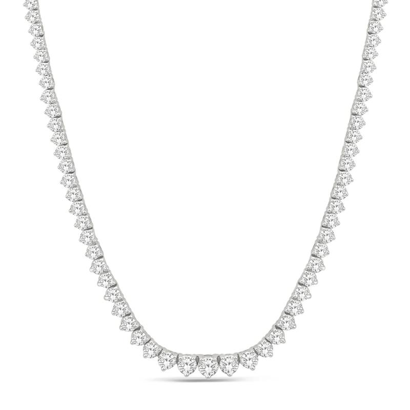 Lab Grown Diamond Riviera Necklace in 10K White Gold &#40;10 ct. tw.&#41; – Image 1 of 3