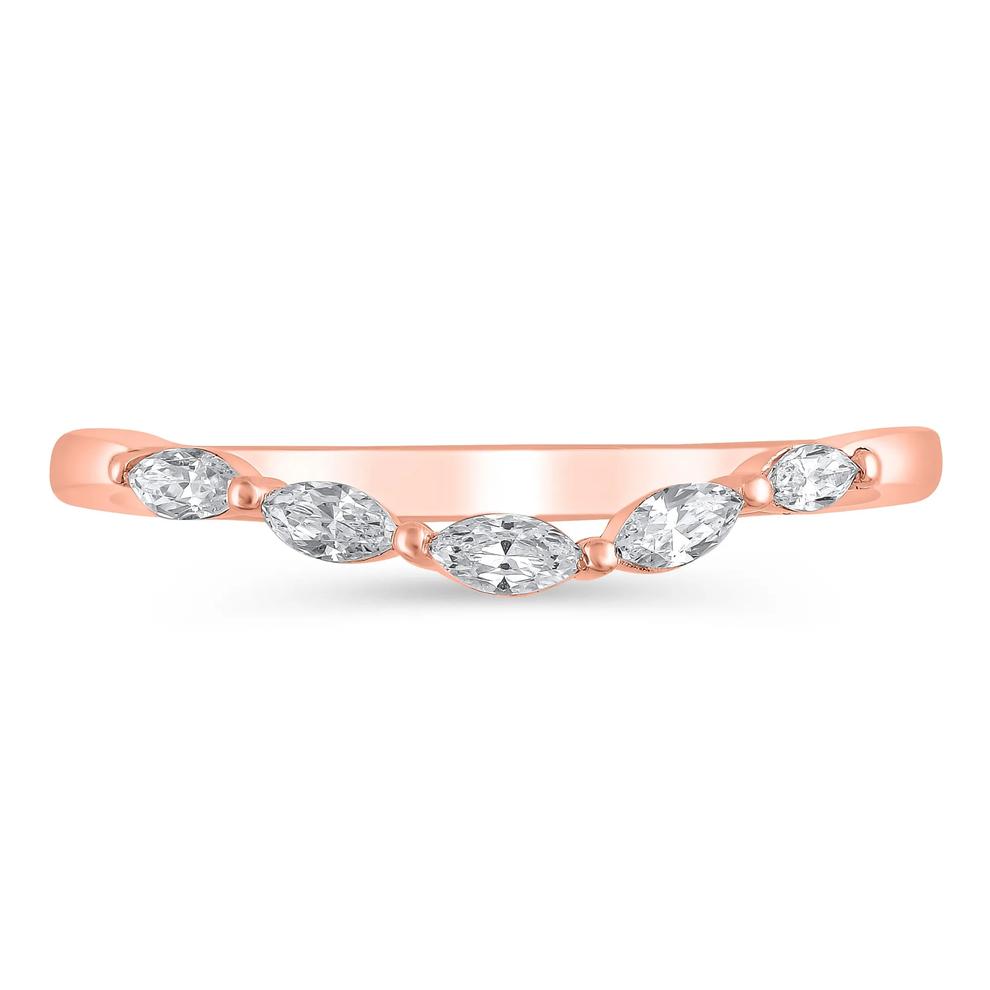 Lab Grown Diamond Contour Band in 14K Rose Gold (1/5 ct. tw.) – Image 1 of 1