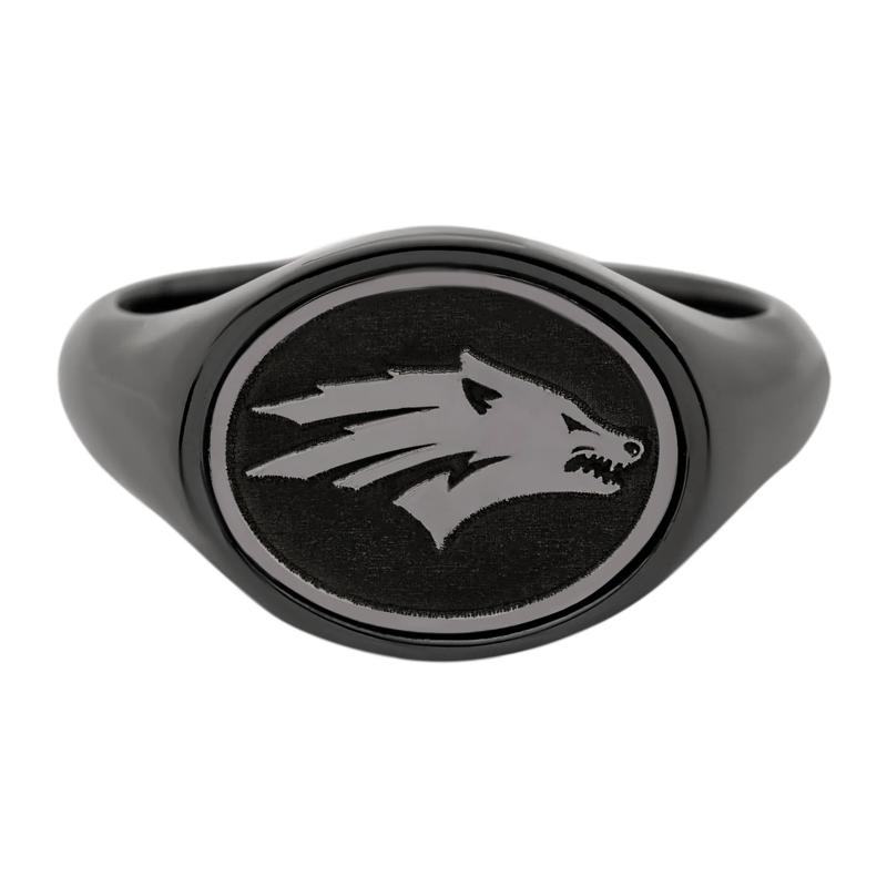 University of Nevada Wolf Signet Ring in Zirconium and Tantalum – Image 1 of 3