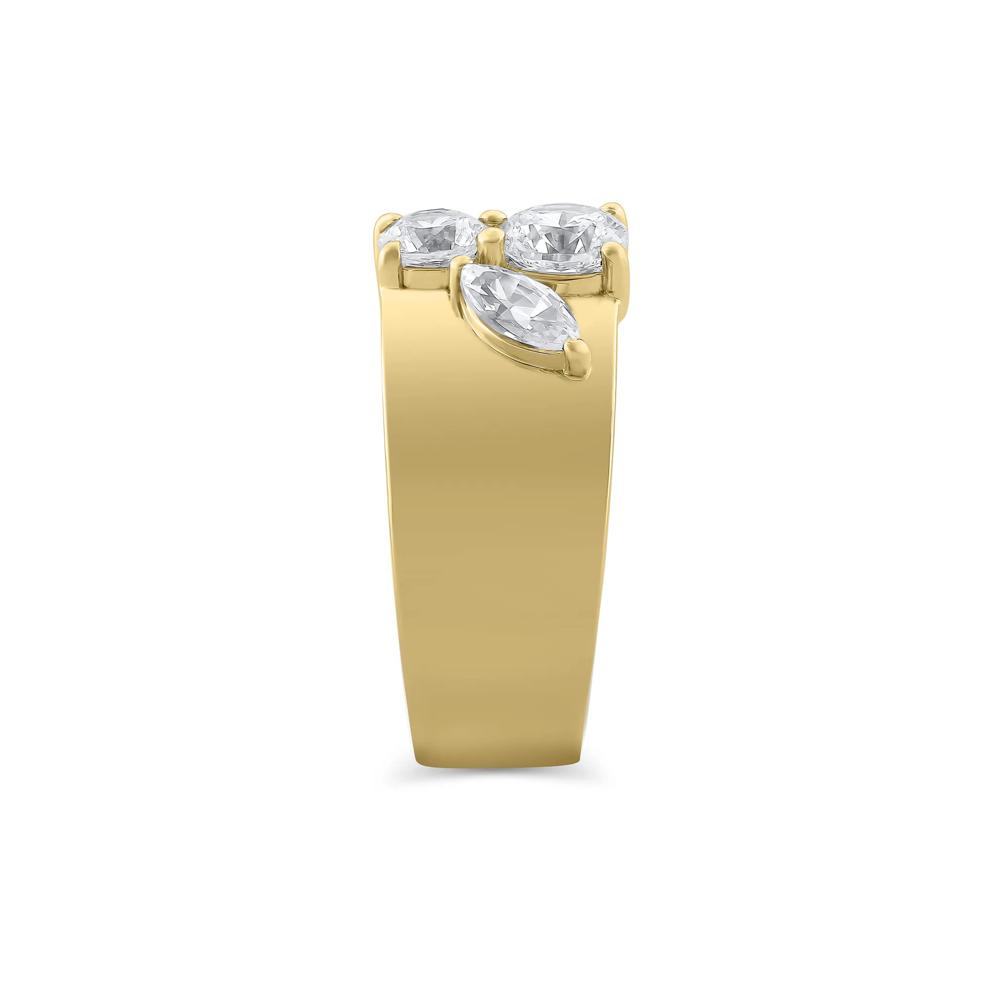 Lab Grown Diamond Marquise and Round Diamonds in 14K Yellow Gold (1 3/4 ct. tw.) – Image 3 of 3
