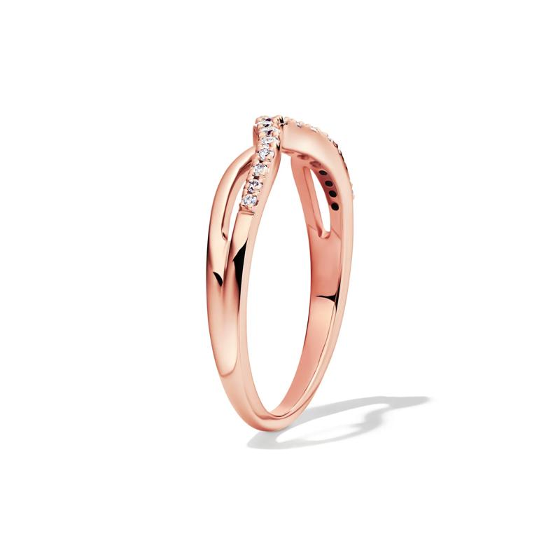 Diamond Contour Wedding Band in 14K Rose Gold &#40;1/7 ct. tw.&#41; – Image 3 of 4