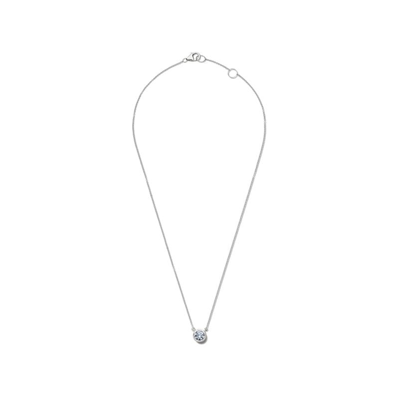 Lab Grown Diamond Bezel-Set Solitaire Pendant in 14K White Gold &#40;1 ct. tw.&#41; – Image 2 of 4