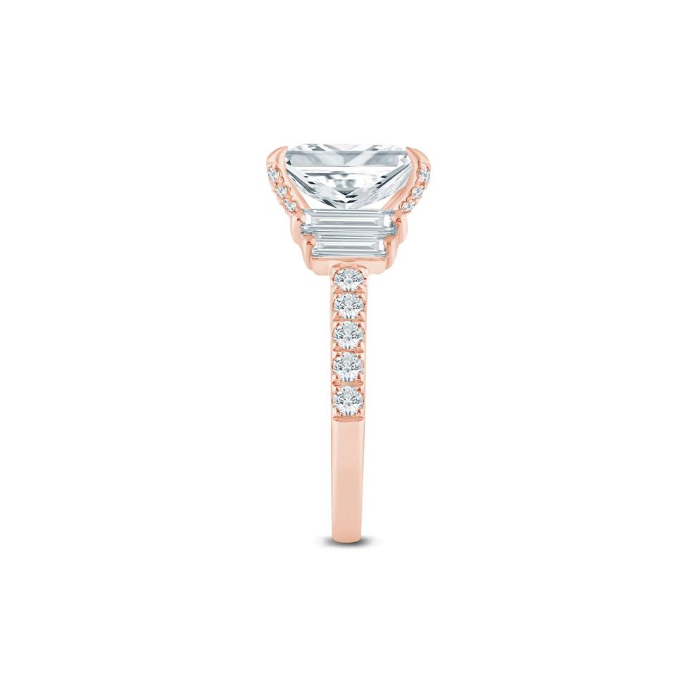 Josette Lab Grown Diamond Radiant-Cut Bridal Set in 14K Rose &amp; Yellow Gold (4 ct. tw.) – Image 3 of 3