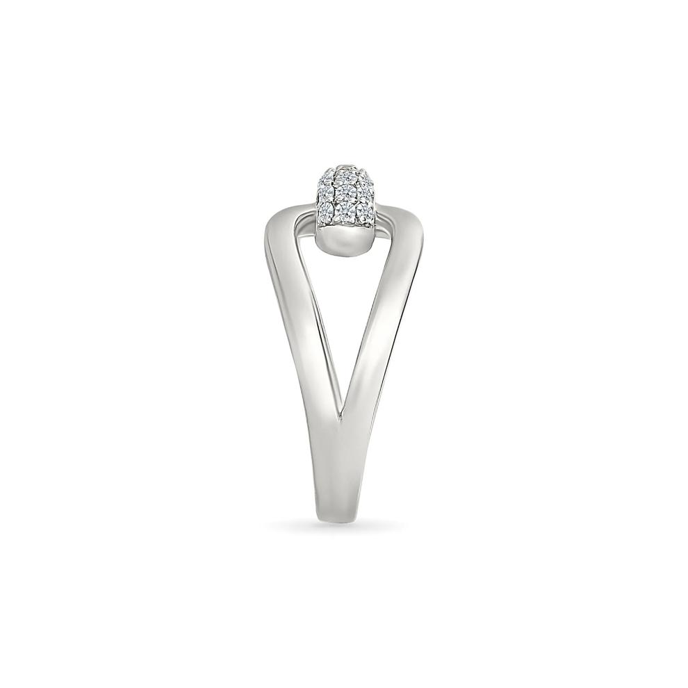Diamond Link Ring in Sterling Silver (1/5 ct. tw.) – Image 4 of 5