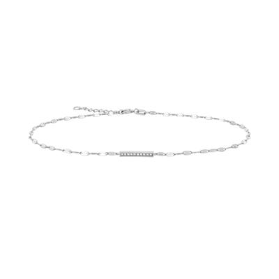 Lab-Created White Sapphire Bar Bracelet in Sterling Silver