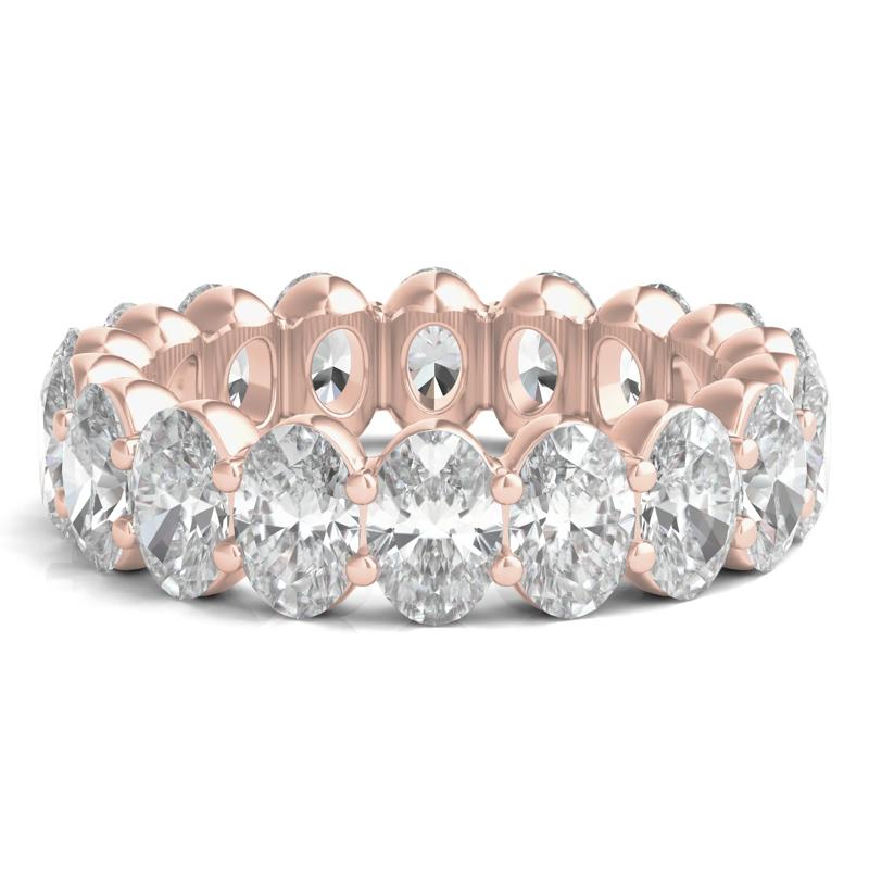 Oval-Cut Diamond Eternity Band in 14k Rose Gold &#40;7 ct. tw.&#41; – Image 1 of 3