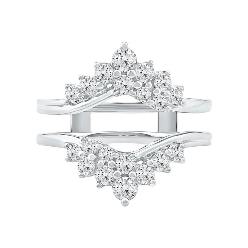 Lab Grown Diamond Chevron Insert in 14K White Gold &#40;1 ct. tw.&#41; – Image 1 of 4
